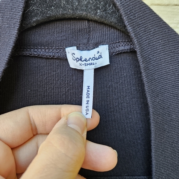 Splendid black open front cardigan with pockets XS - Picture 4 of 6